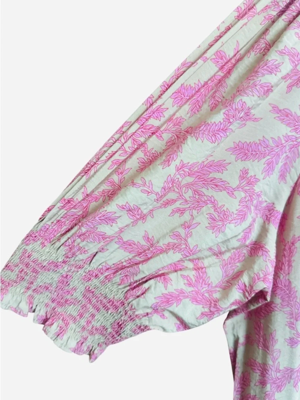 Tuckernuck Hyacinth House Tan & Pink Vines Bennett Maxi Dress Cottagecore XL - Picture 7 of 7